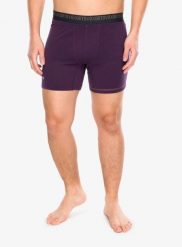 Bokserki termoaktywne męskie Ortovox 185 Rock N Wool Boxer. Fioletowe bokserki męskie ORTOVOX, bez wzorów, z materiału. Za 247.49 zł.