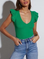 LA Angels Koszulka w kolorze zielonym rozmiar: S. Zielone t-shirty damskie LA Angels, s, bez wzorów, z bawełny, bez kołnierzyka. Za 140.86 zł.