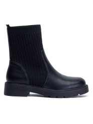 Foreverfolie Sztyblety w kolorze czarnym rozmiar: 37. Czarne botki damskie Foreverfolie, sportowe, bez obcasa, bez zapięcia. Za 135.15 zł.