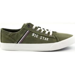 Zielone Trampki tenisówki Big star 174315 khaki. Zielone trampki i tenisówki męskie Big Star, bez wzorów, bez zapięcia. W wyprzedaży za 119.00 zł.