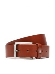 Tommy Hilfiger Pasek Męski New Denton AM0AM08360 Brązowy. Brązowe paski męskie Tommy Hilfiger, bez wzorów, ze skóry. Za 129.99 zł.