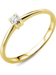 Revoni Złoty pierścionek z diamentem rozmiar: 56. Żółte pierścionki damskie Revoni, z diamentem, złote. Za 2,479.99 zł.