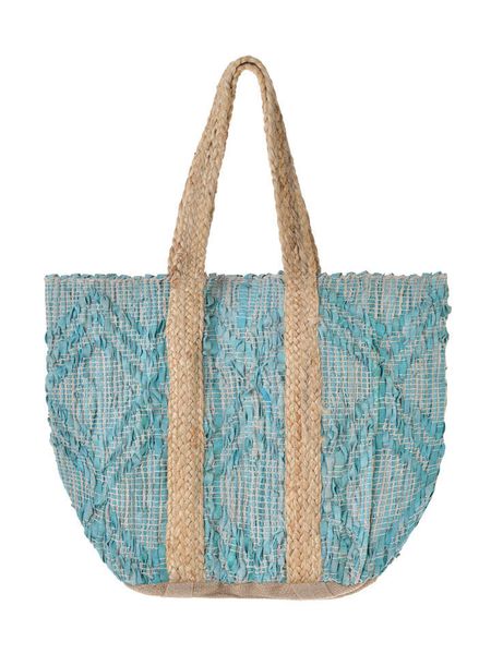 BLE Shopper bag w kolorze turkusowym - wys. 40 x 31 cm rozmiar: onesize. Niebieskie shopper bag damskie BLE, bez wzorów, z materiału, na ramię, bez dodatków. Za 84.99 zł.