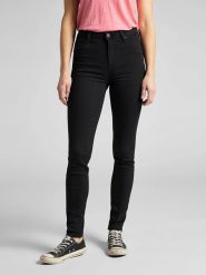 Lee Dżinsy - Slim fit - w kolorze czarnym rozmiar: W31/L29. Czarne jeansy damskie Lee, z podwyższonym stanem. Za 127.05 zł.