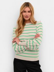 Kaffe Sweter Kamala 10506891 Zielony Regular Fit. Zielone swetry klasyczne damskie Kaffe, m, z wiskozy, bez kołnierzyka. Za 119.99 zł.