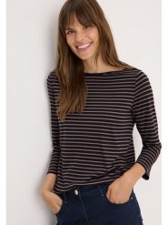 Cecil Koszulka w kolorze czarno-brązowym rozmiar: XL. Czarne bluzki damskie Cecil, xl, bez wzorów, bez kołnierzyka, bez ramiączek. Za 87.61 zł.