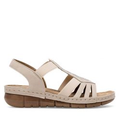 Sandały Clara Barson. Brązowe sandały damskie Clara Barson, bez wzorów, bez obcasa, na płaskiej podeszwie. Za 99.99 zł.