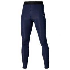 Legginsy Mizuno Core Impluse. Niebieskie spodnie sportowe męskie Mizuno, z materiału. Za 292.00 zł.