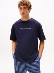 Tommy Hilfiger koszula do noszenia na co dzień Mężczyźni Bawełna niebieski, XL. Niebieskie koszule męskie Tommy Hilfiger, m, bez wzorów, z bawełny, bez kołnierzyka, bez ramiączek. Za 149.95 zł.