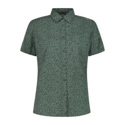Koszula damska CMP. Zielone koszule damskie CMP, bez wzorów, sportowe, bez kołnierzyka, bez ramiączek. Za 276.00 zł.