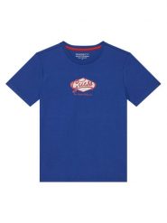Guess T-Shirt L6RI02 K8HM4 Niebieski Regular Fit. Niebieskie t-shirty chłopięce Guess, z aplikacjami, z bawełny, bez ramiączek. Za 89.99 zł.