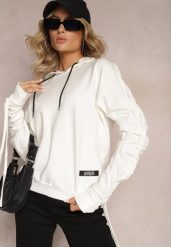 Biała Bluza Bawełniana z Kapturem Dolcean. Białe bluzy z kapturem damskie Renee, z bawełny. Za 89.99 zł.