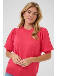 Kaffe Bluzka w kolorze różowym rozmiar: M. Różowe bluzki damskie Kaffe, m, bez wzorów, bez kołnierzyka, bez ramiączek. Za 74.95 zł.