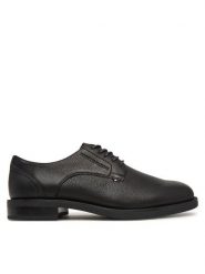 Tommy Hilfiger Półbuty Lth Mix Dress Hilfiger Shoe FM0FM06086 Czarny. Czarne półbuty męskie Tommy Hilfiger, ze skóry, bez zapięcia. Za 649.99 zł.