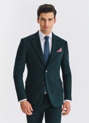 PAKO LORENTE – Zielona marynarka garniturowa. Zielone marynarki męskie Pako Lorente, bez wzorów, z elastanu. Za 999.99 zł.