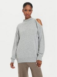 Kontatto Sweter 3M0179 Szary Regular Fit. Szare swetry klasyczne damskie Kontatto, m, z syntetyku, bez kołnierzyka. Za 269.99 zł.