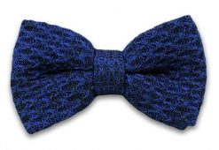 Chabrowa Mucha Męska - ALTIES - Dziergana, Melanż, Bez Poszetki. Niebieskie krawaty i muchy męskie Alties, bez wzorów, dziergany, eleganckie. Za 54.00 zł.
