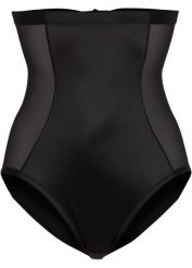 Figi shape, silny stopień modelowania sylwetki. Brązowe figi damskie bonprix, bez wzorów, z materiału. Za 77.99 zł.