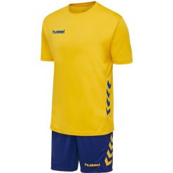 Zestaw piłkarski dla dorosłych Hummel Promo Duo Set. Brązowe szorty sportowe męskie HUMMEL, m, z dżerseju, na fitness i siłownię. Za 60.00 zł.
