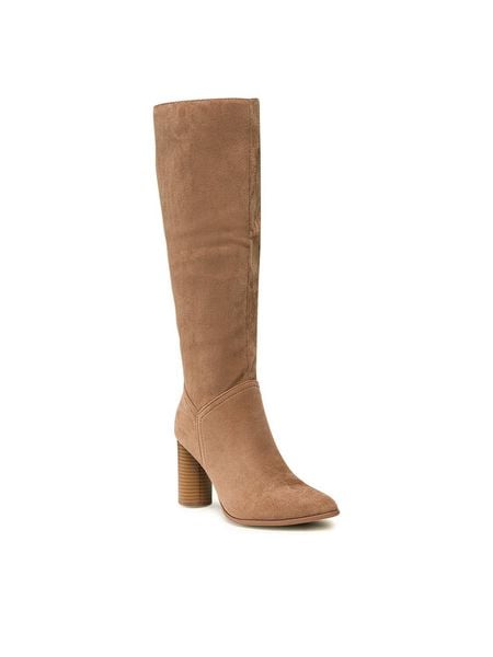 Jenny Fairy Kozaki LS5784-02 Brązowy. Brązowe kozaki damskie Jenny Fairy, z materiału, bez obcasa, na słupku. Za 199.99 zł.