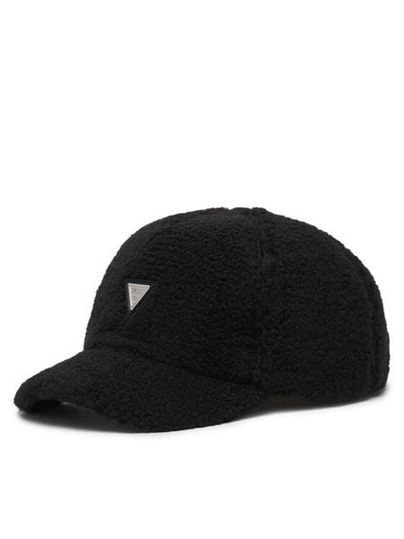Guess Czapka z daszkiem J6BZ48 W4086 Czarny. Czarne czapki z daszkiem damskie Guess, z aplikacjami, z poliesteru. Za 134.99 zł.