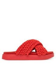 Inuikii Klapki Woven 1004.003.0062 Czerwony. Czerwone klapki damskie Inuikii, bez wzorów, z materiału, bez obcasa. Za 859.99 zł.