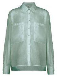 Herrlicher Bluzka "Mirena" w kolorze zielonym rozmiar: M. Zielone bluzki damskie Herrlicher, m, bez wzorów, ze lnu, bez kołnierzyka, bez ramiączek. Za 208.99 zł.