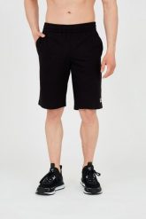 EA7 Czarne shorty męskie z białym logo. Czarne szorty męskie EA7 Emporio Armani, bez wzorów, z bawełny. W wyprzedaży za 273.99 zł.
