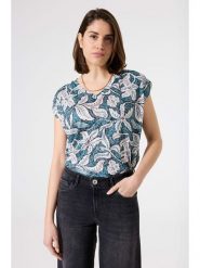 Garcia Bluzka w kolorze turkusowym rozmiar: XS. Niebieskie bluzki damskie Garcia, xs, bez wzorów, bez kołnierzyka, bez ramiączek. Za 56.99 zł.