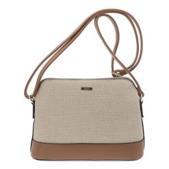 Beżowa Stylowa Damska Torebka Rieker. Brązowe listonoszki damskie Rieker, bez wzorów, z tkaniny, bez dodatków. Za 209.00 zł.