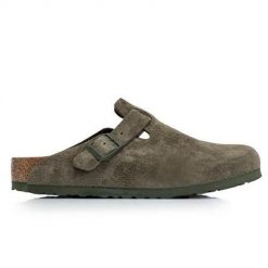 Klapki męskie Birkenstock Boston BS Modern Seude. Zielone klapki i japonki męskie Birkenstock, z materiału. Za 683.20 zł.