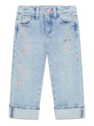 Guess Kids Spodnie materiałowe 181421 Niebieski Regular Fit. Niebieskie spodnie dziewczęce Guess Kids, z materiału. Za 214.99 zł.