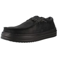Buty HEY DUDE HD45847 REV TUMBLED LEATHER Czarny. Czarne buty fitness męskie Hey dude, na fitness i siłownię. Za 375.99 zł.