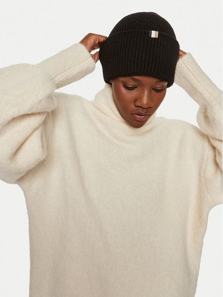 Boss Czapka Laura 50497808 Czarny. Czarne czapki zimowe damskie Boss, z nylonu. Za 319.99 zł.