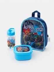 Zestaw: plecak, lunchbox oraz butelka Hot Wheels - wielobarwny. Plecaki damskie Sinsay, bez wzorów. Za 29.99 zł.