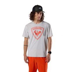 T-shirt Rossignol Cliffside. Szare t-shirty męskie Rossignol, m, bez wzorów, bez kołnierzyka. Za 271.50 zł.