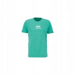 MĘSKA KOSZULKA SPOTROWA Alpha Basic T-SHIRT ML 118533-676. Zielone t-shirty sportowe męskie Alpha Industries, l, z bawełny, bez ramiączek, na fitness i siłownię. Za 116.99 zł.
