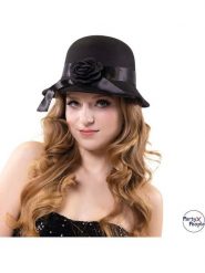 Party x People Kapelusz kostiumowy "Charleston" w kolorze czarnym rozmiar: onesize. Czarne kapelusze damskie Party x People, z aplikacjami. Za 30.99 zł.