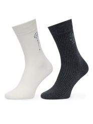 Liu Jo Skarpety długie 2F6079 T0300 Szary. Szare skarpetki damskie Liu Jo, bez wzorów, z bawełny. Za 199.99 zł.