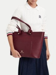 Beverly Hills Polo Club Torebka EO-BHPC-C-016-10 Bordowy. Czerwone torebki klasyczne damskie Beverly Hills Polo Club, bez wzorów, ze skóry, bez dodatków. Za 299.99 zł.