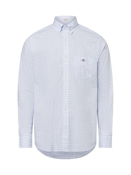 Gant koszula casual Mężczyźni Regular Fit Bawełna niebieski, L. Niebieskie koszule męskie Gant, l, bez wzorów, z bawełny, bez kołnierzyka, bez ramiączek. Za 499.95 zł.