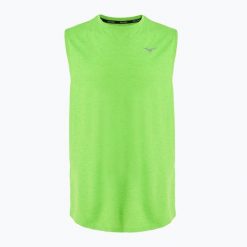 Koszulka do biegania męska Mizuno Impulse Core Sleeveless. Zielone t-shirty sportowe męskie Mizuno, m, z materiału, bez ramiączek, do biegania. Za 59.99 zł.