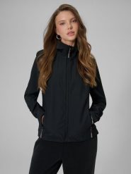4F Kurtka softshell wiatroodporna membrana 5000 damska - czarna XS. Czarne kurtki damskie 4f, xs, bez wzorów, z materiału, bez kaptura. Za 299.99 zł.