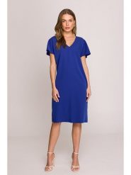 Stylove Sukienka w kolorze niebieskim rozmiar: M. Niebieskie sukienki damskie Stylove, na co dzień, m, bez wzorów, bez kołnierzyka, bez ramiączek, midi, proste. Za 237.17 zł.