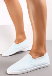 Zielone Wsuwane Tenisówki Materiałowe Jaylisa. Zielone trampki i tenisówki damskie Renee, bez wzorów, z materiału. Za 39.99 zł.