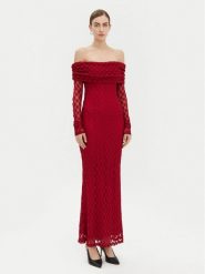 BARDOT Sukienka wieczorowa 59776DB Czerwony Regular Fit. Czerwone sukienki damskie BARDOT, bez wzorów, z syntetyku, wizytowe, bez kołnierzyka, bez ramiączek. Za 339.99 zł.