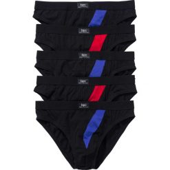 Slipy (5 par). Czarne slipki męskie bonprix, bez wzorów. Za 74.99 zł.