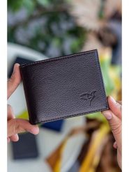 BAGmori Skórzany portfel w kolorze brązowym - 11 x 8 x 2 cm rozmiar: onesize. Brązowe portfele męskie BAGmori, bez wzorów, z materiału. Za 86.99 zł.