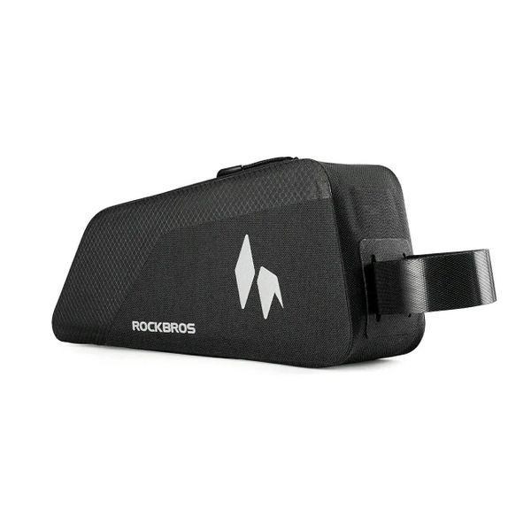 Torba rowerowa na górną rurę 1L wodoodporna. Czarne torebki klasyczne damskie ROCKBROS, bez wzorów, z materiału, bez dodatków. Za 119.99 zł.