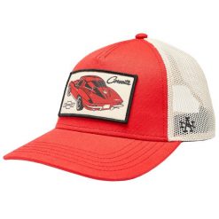 Czapka z daszkiem męska American Needle Valin Corvette Cap. Czerwone czapki męskie AMERICAN CLASSIC, bez wzorów, z bawełny, sportowe. Za 129.99 zł.